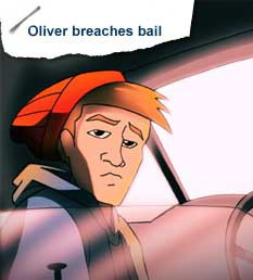 Oliver breaches bail