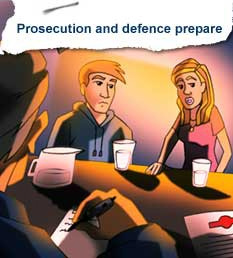 Prosecution and defence prepare